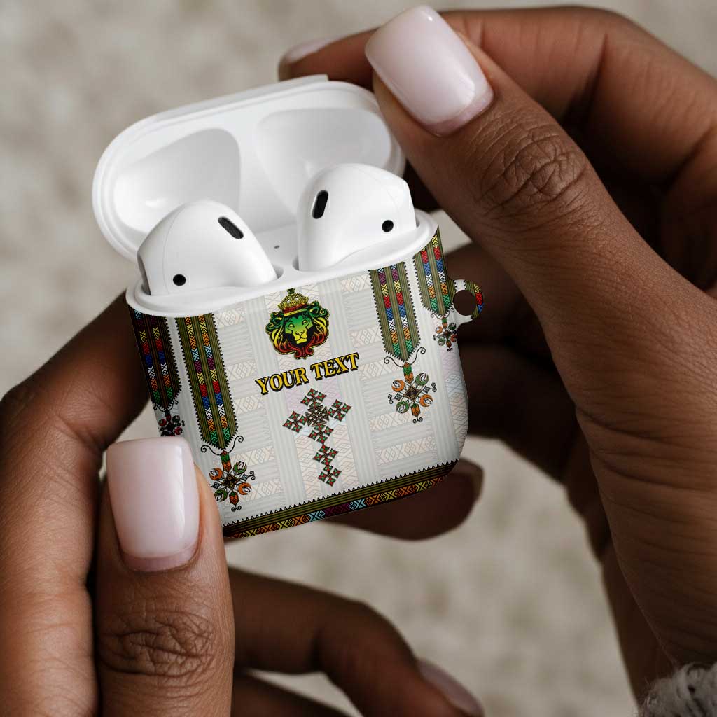 Personalized Ethiopia Lion Of Judah AirPods Case Tibeb Style