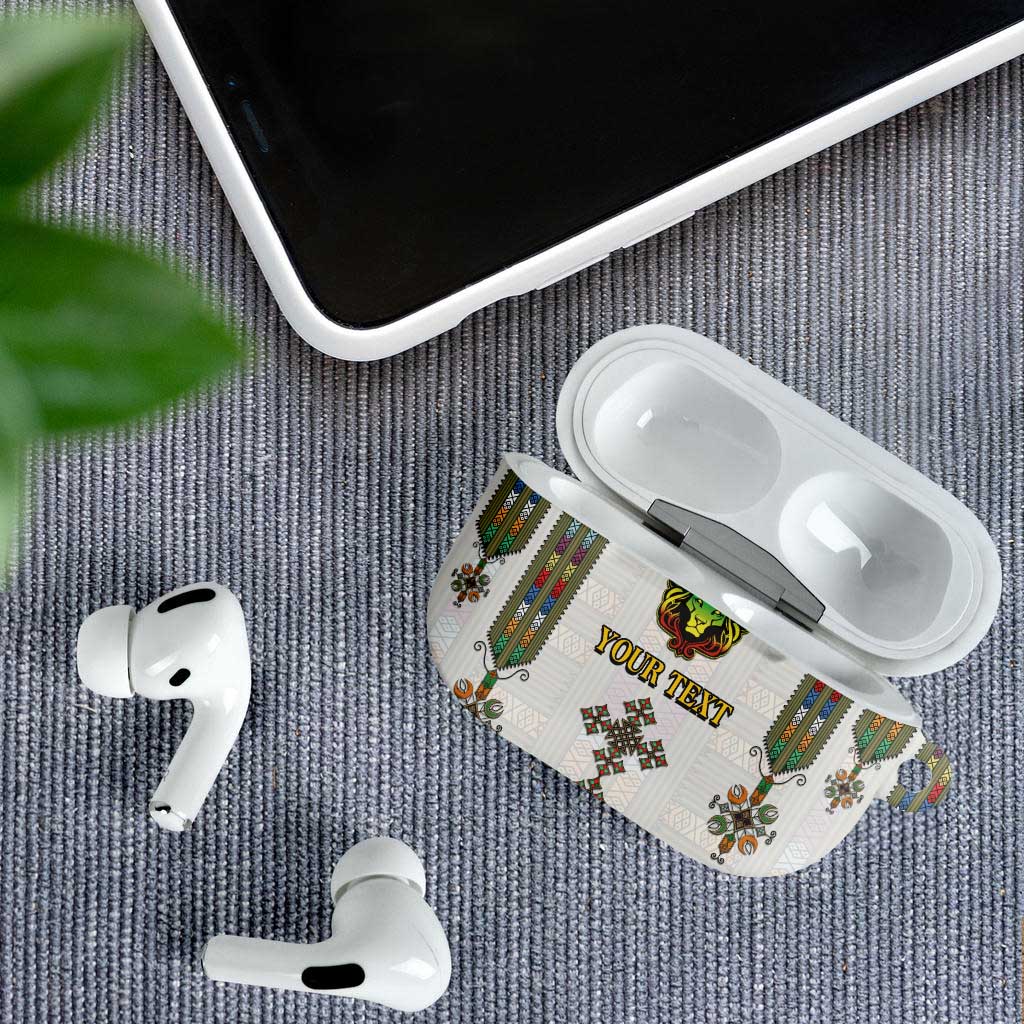 Personalized Ethiopia Lion Of Judah AirPods Case Tibeb Style