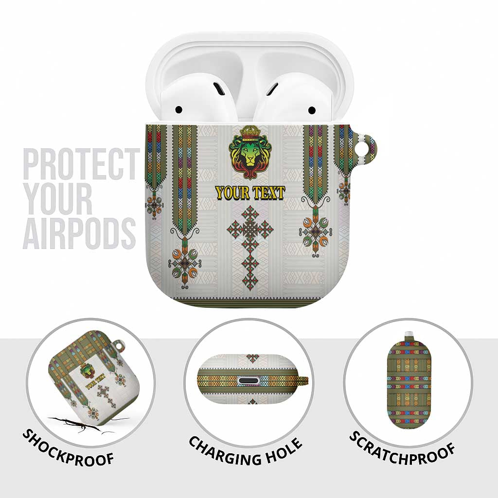 Personalized Ethiopia Lion Of Judah AirPods Case Tibeb Style