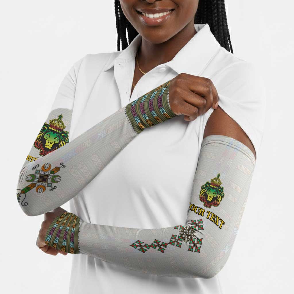 Personalized Ethiopia Lion Of Judah Arm Sleeves Tibeb Style