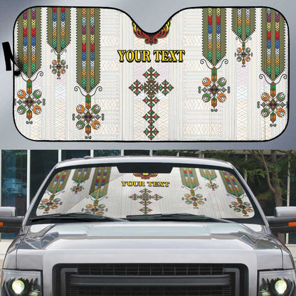 Personalized Ethiopia Lion Of Judah Auto Sun Shade Tibeb Style