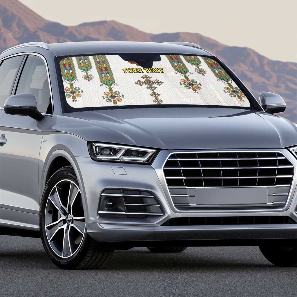 Personalized Ethiopia Lion Of Judah Auto Sun Shade Tibeb Style