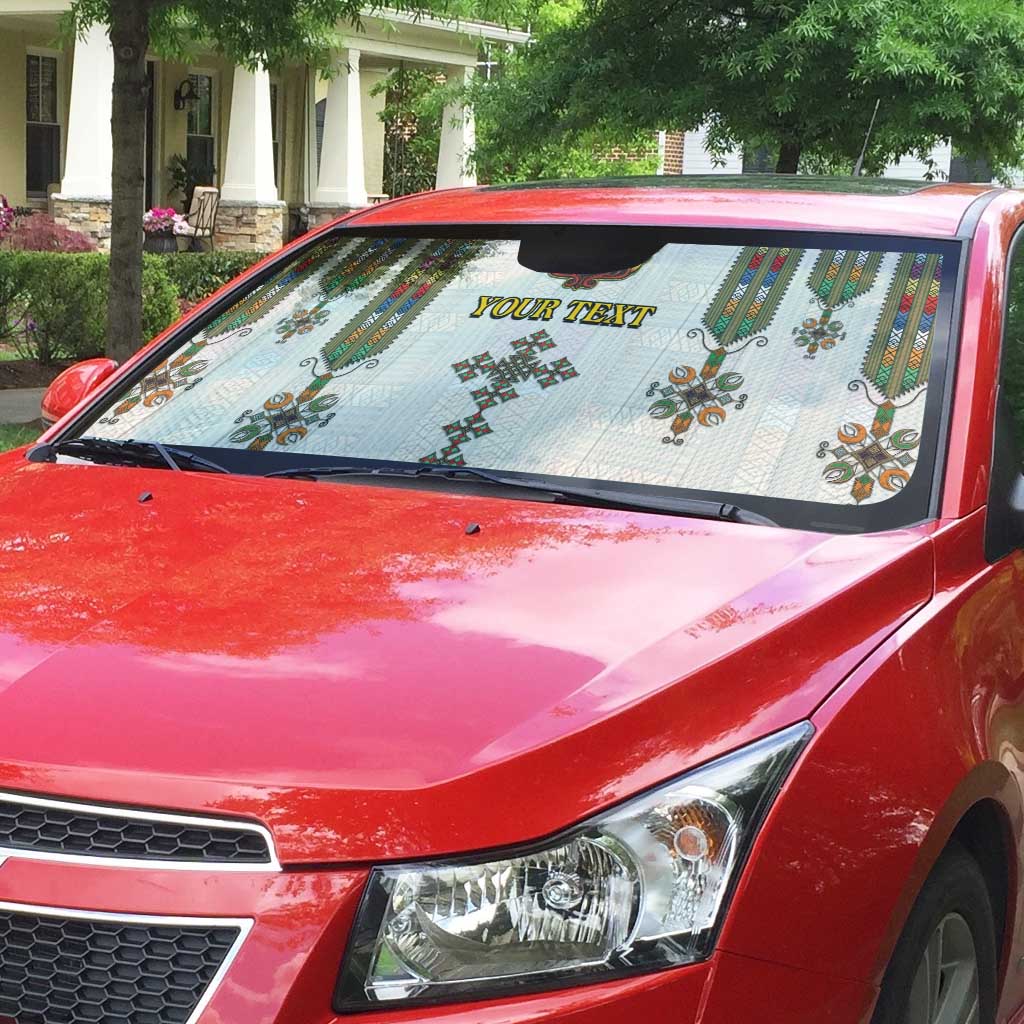 Personalized Ethiopia Lion Of Judah Auto Sun Shade Tibeb Style