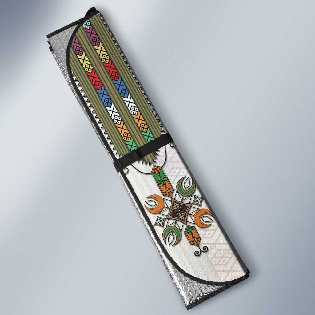 Personalized Ethiopia Lion Of Judah Auto Sun Shade Tibeb Style