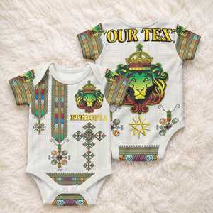 Personalized Ethiopia Lion Of Judah Baby Onesie Tibeb Style