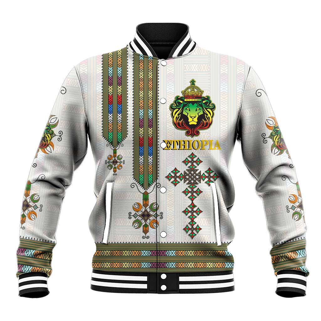 Personalized Ethiopia Lion Of Judah Baseball Jacket Tibeb Style