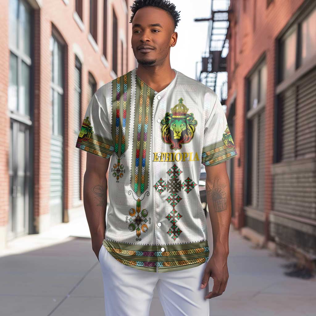 Personalized Ethiopia Lion Of Judah Baseball Jersey Tibeb Style