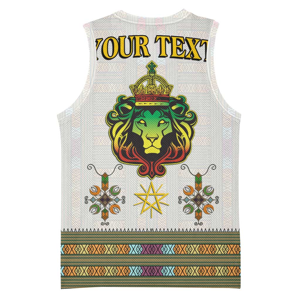 Personalized Ethiopia Lion Of Judah Basketball Jersey Tibeb Style LT9