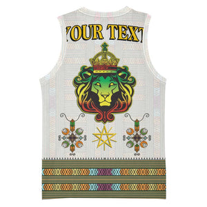 Personalized Ethiopia Lion Of Judah Basketball Jersey Tibeb Style LT9