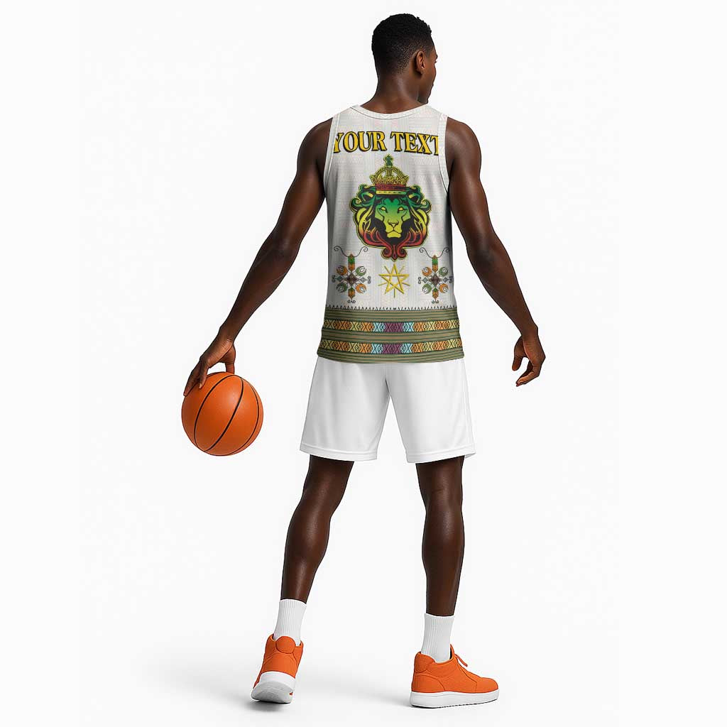 Personalized Ethiopia Lion Of Judah Basketball Jersey Tibeb Style LT9