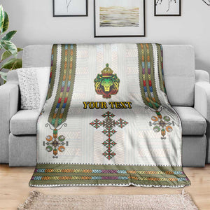 Personalized Ethiopia Lion Of Judah Blanket Tibeb Style