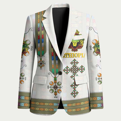 Personalized Ethiopia Lion Of Judah Blazer Tibeb Style