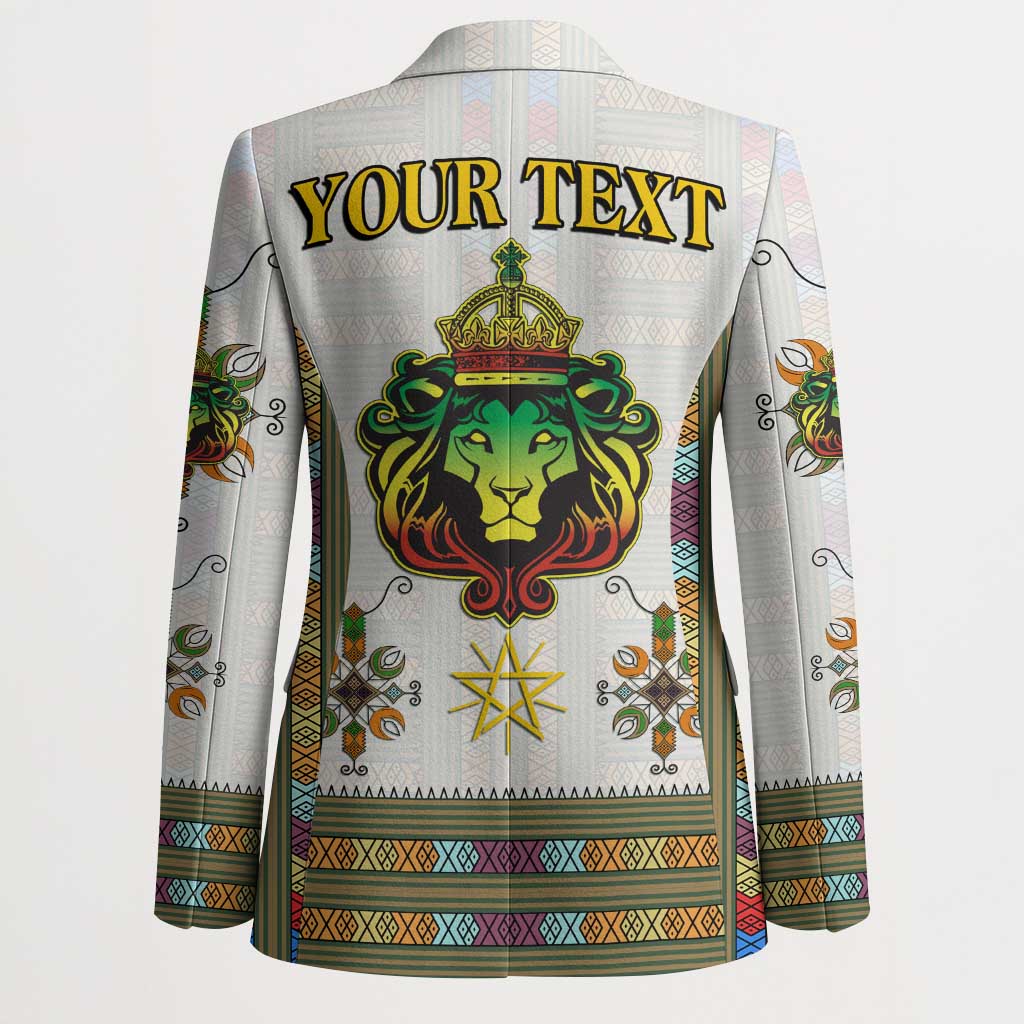 Personalized Ethiopia Lion Of Judah Blazer Tibeb Style