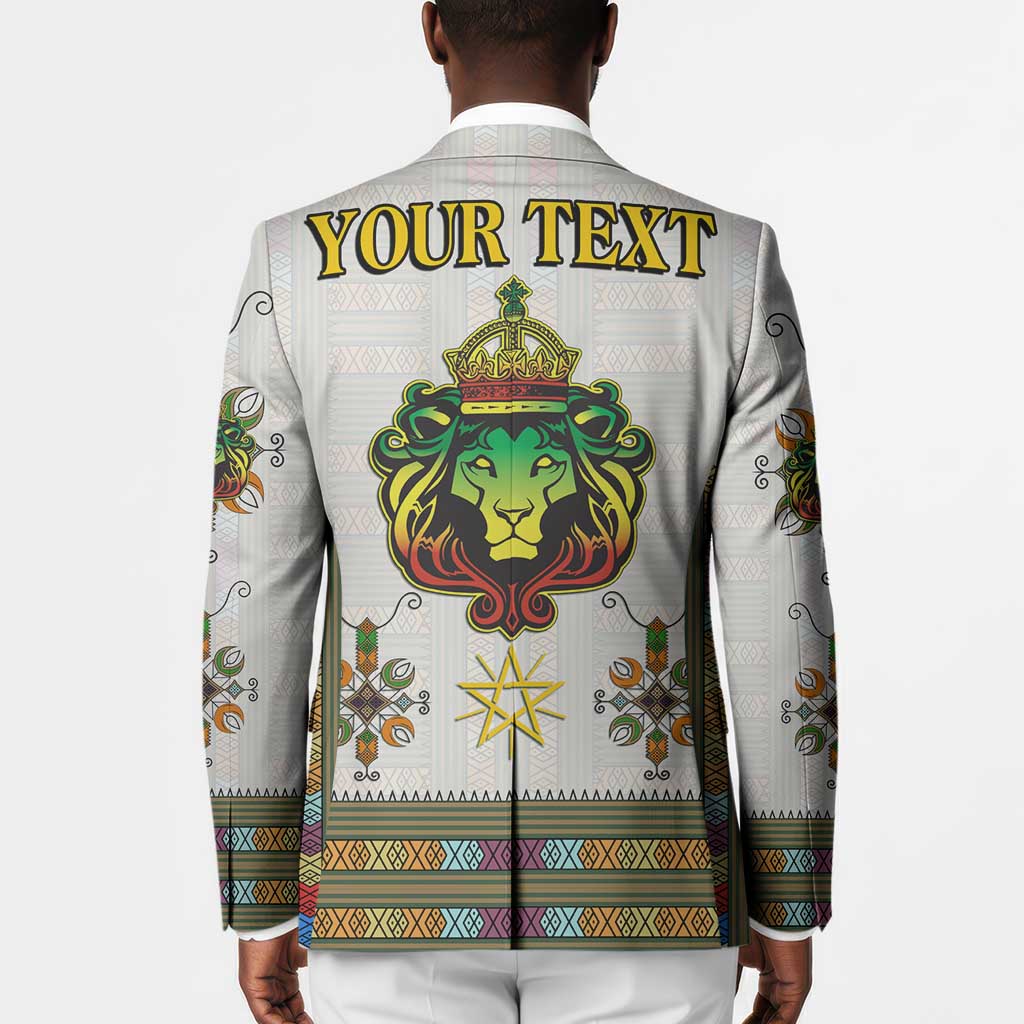 Personalized Ethiopia Lion Of Judah Blazer Tibeb Style