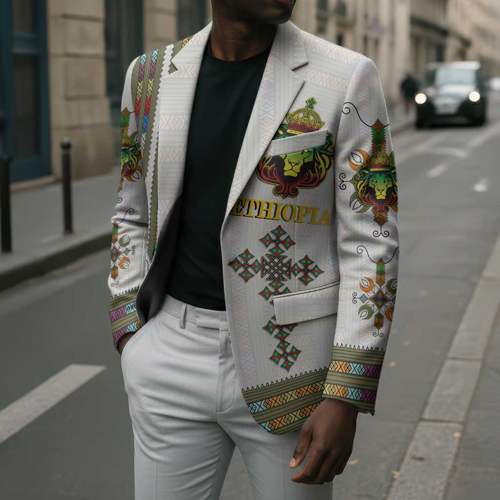 Personalized Ethiopia Lion Of Judah Blazer Tibeb Style