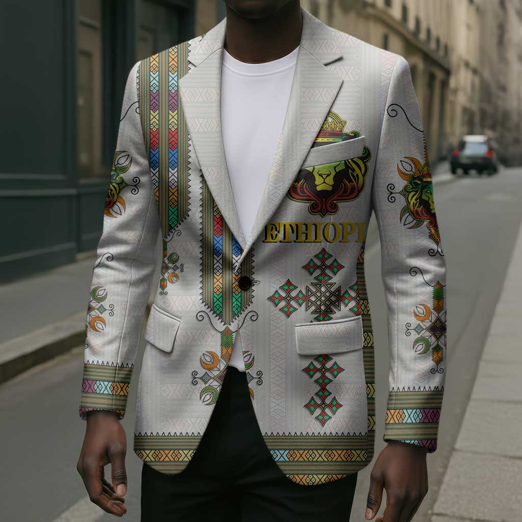 Personalized Ethiopia Lion Of Judah Blazer Tibeb Style