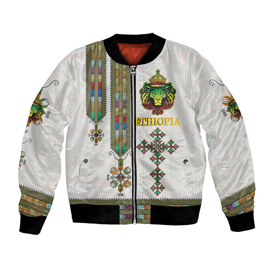 Personalized Ethiopia Lion Of Judah Bomber Jacket Tibeb Style