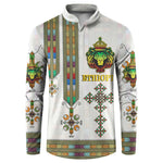 Personalized Ethiopia Lion Of Judah Button Sweatshirt Tibeb Style