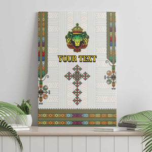 Personalized Ethiopia Lion Of Judah Canvas Wall Art Tibeb Style