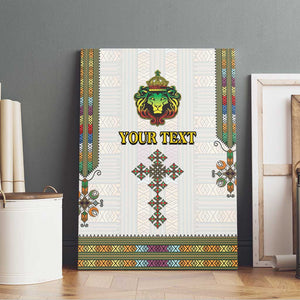 Personalized Ethiopia Lion Of Judah Canvas Wall Art Tibeb Style