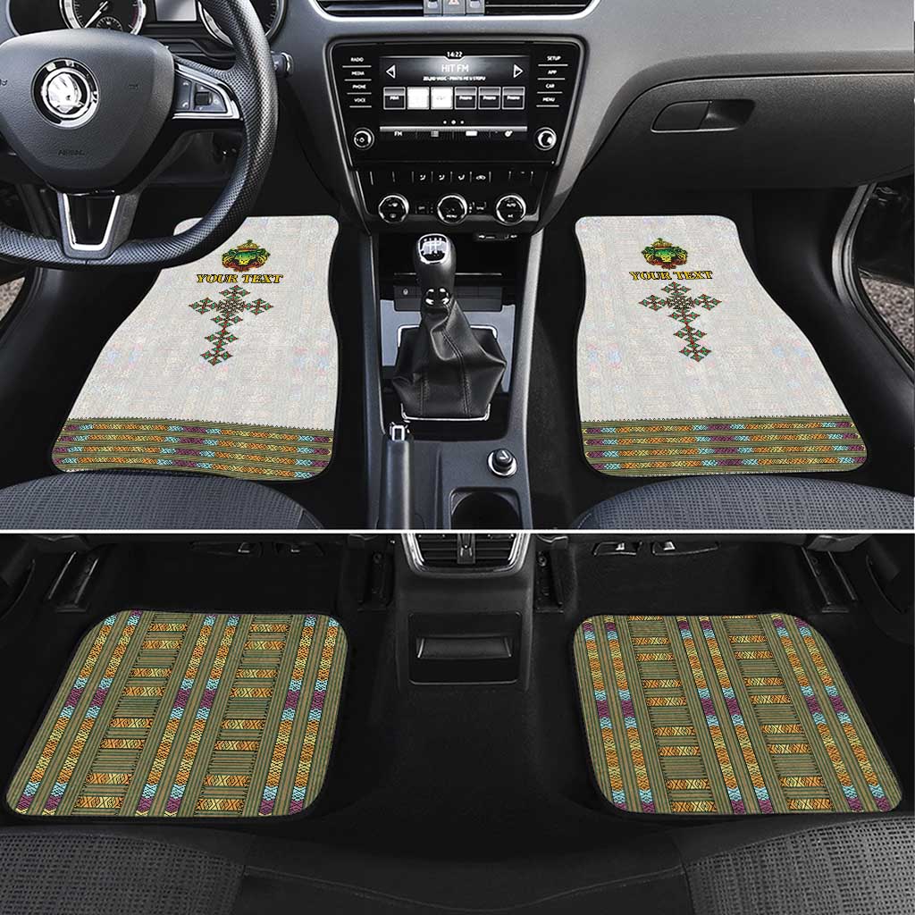 Personalized Ethiopia Lion Of Judah Car Mats Tibeb Style