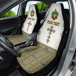 Personalized Ethiopia Lion Of Judah Car Seat Cover Tibeb Style