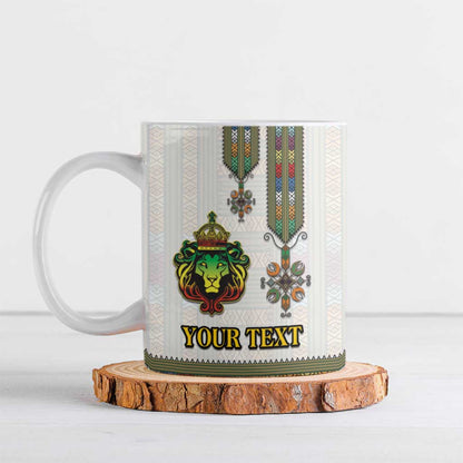 Personalized Ethiopia Lion Of Judah Ceramic Mug Tibeb Style