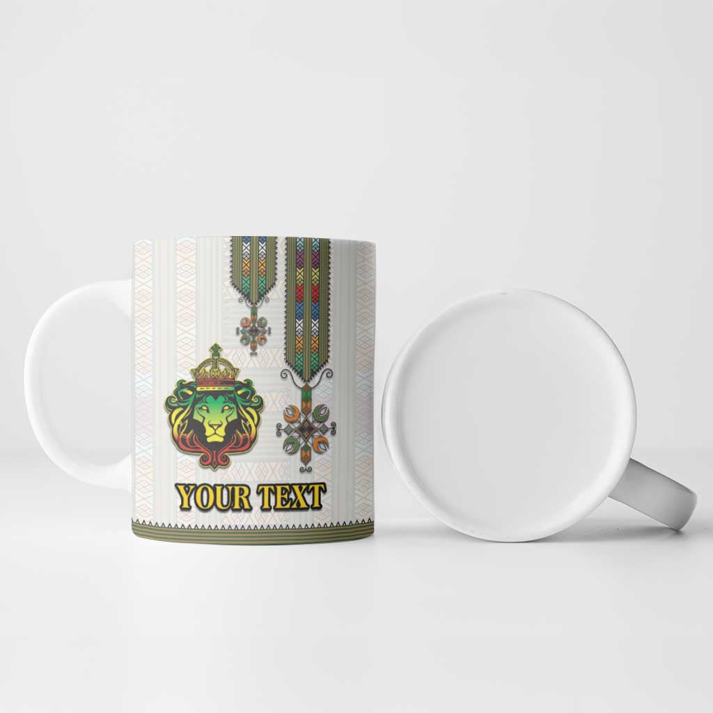Personalized Ethiopia Lion Of Judah Ceramic Mug Tibeb Style