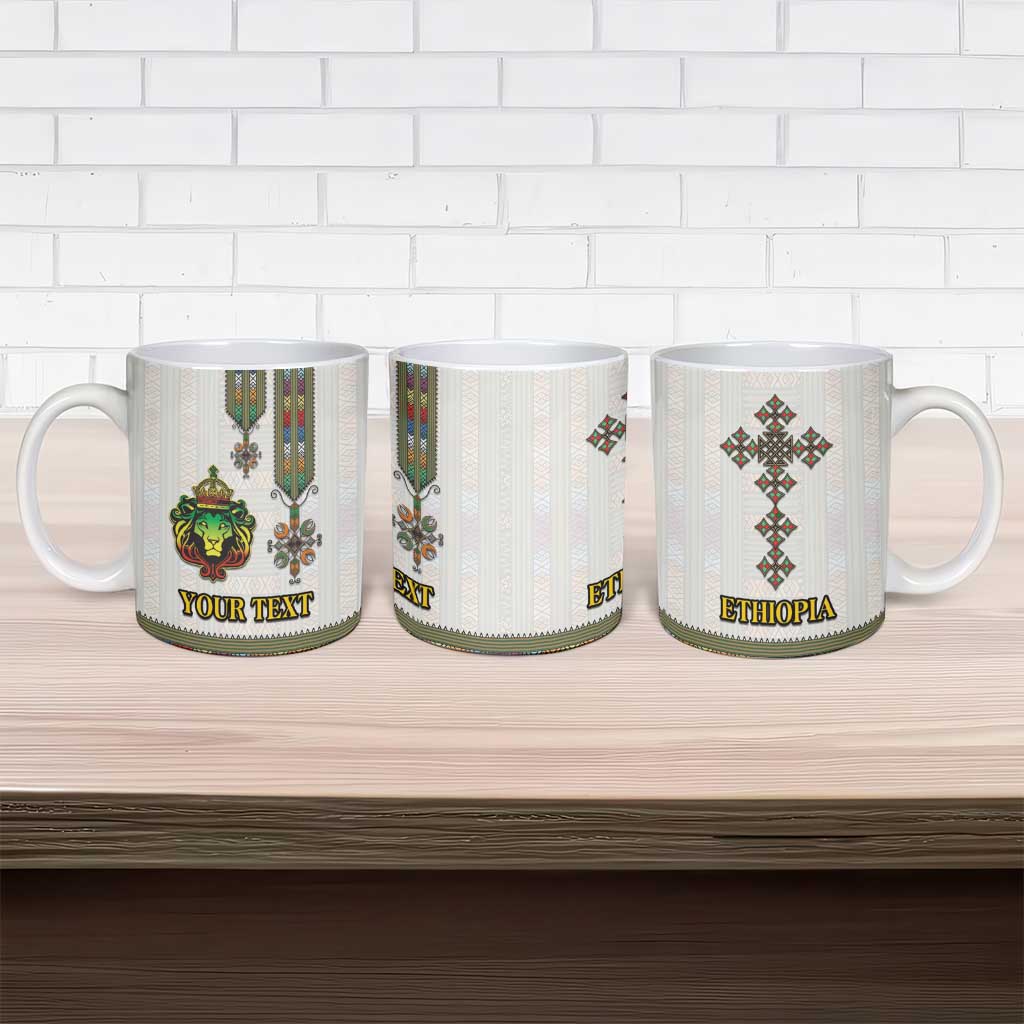 Personalized Ethiopia Lion Of Judah Ceramic Mug Tibeb Style