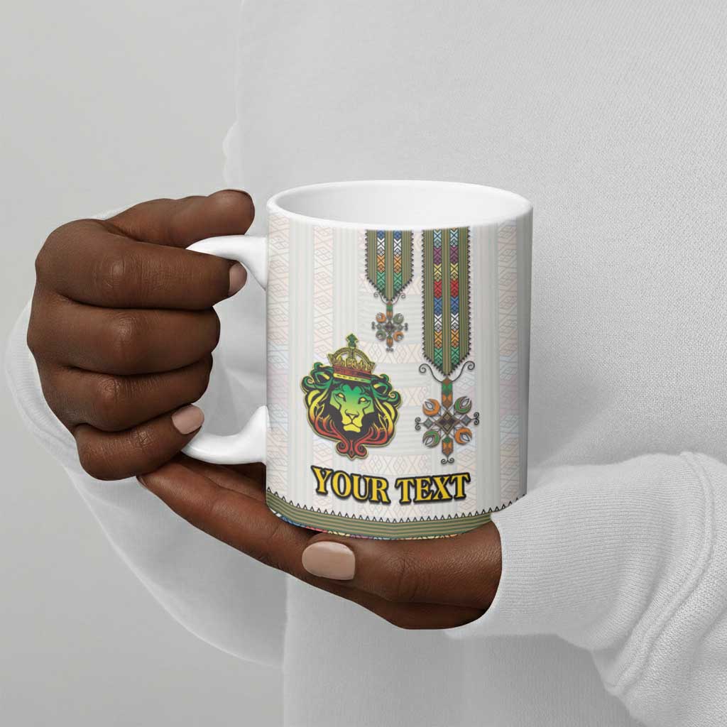 Personalized Ethiopia Lion Of Judah Ceramic Mug Tibeb Style