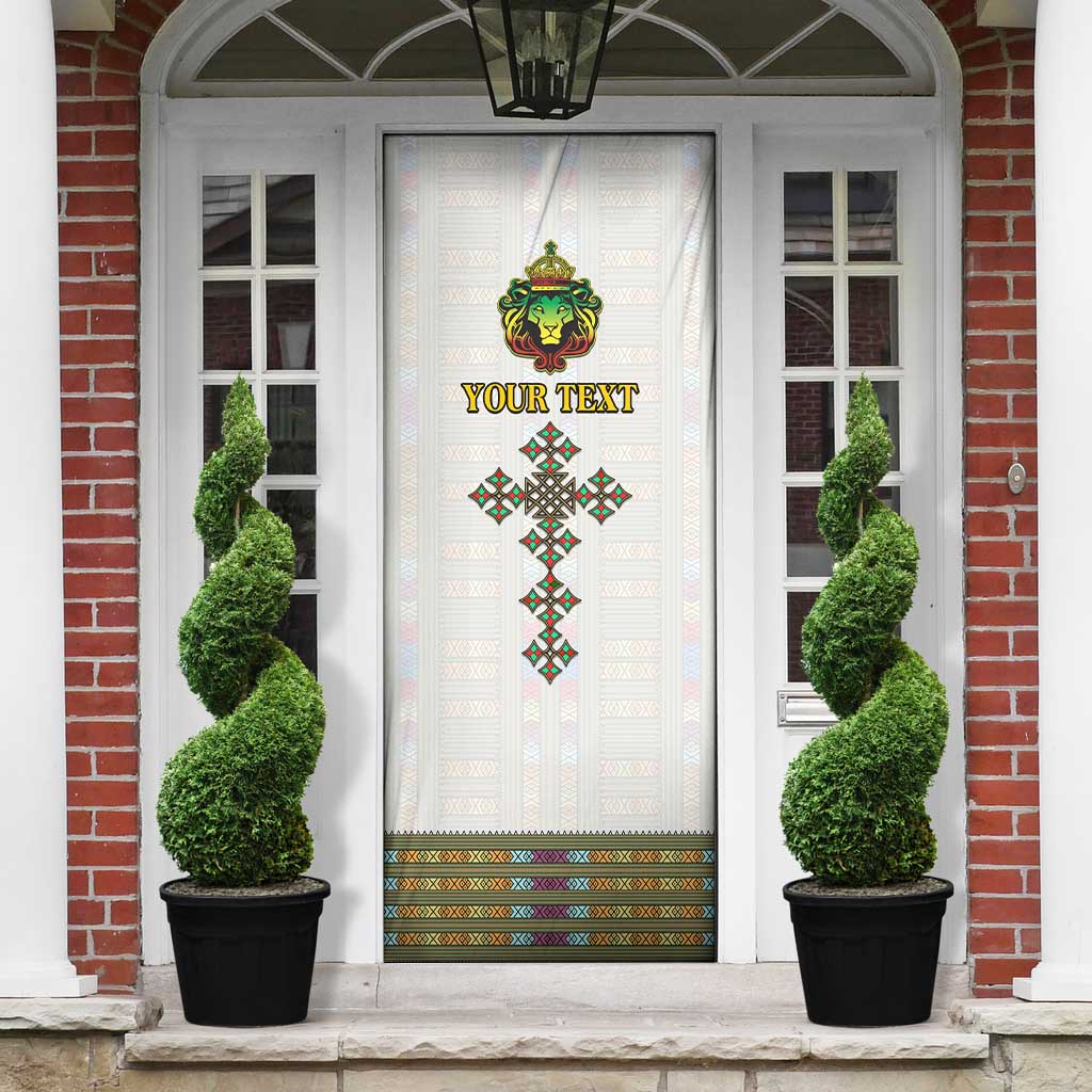 Personalized Ethiopia Lion Of Judah Door Cover Tibeb Style