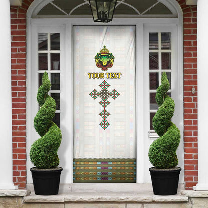 Personalized Ethiopia Lion Of Judah Door Cover Tibeb Style
