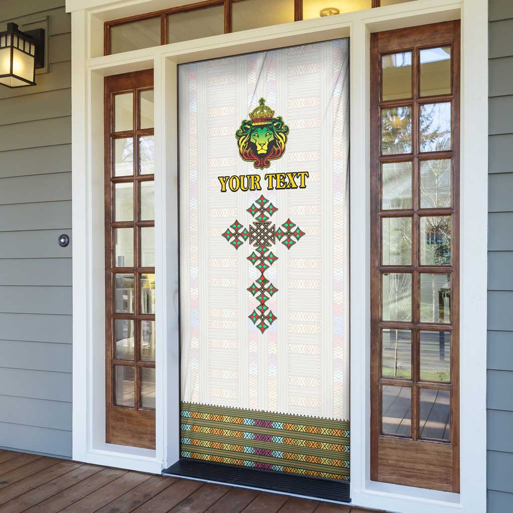 Personalized Ethiopia Lion Of Judah Door Cover Tibeb Style