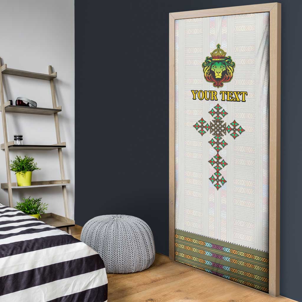 Personalized Ethiopia Lion Of Judah Door Cover Tibeb Style