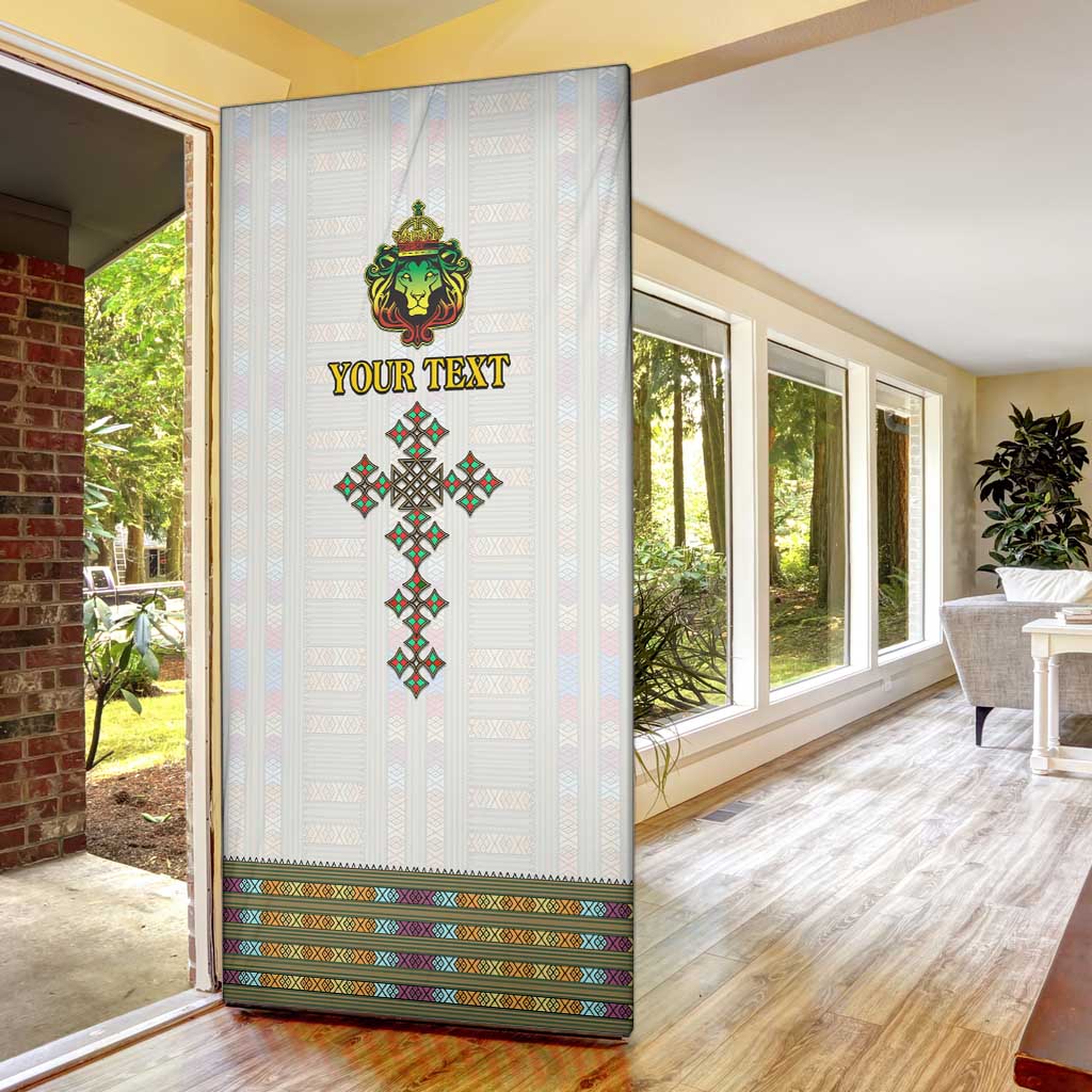 Personalized Ethiopia Lion Of Judah Door Cover Tibeb Style