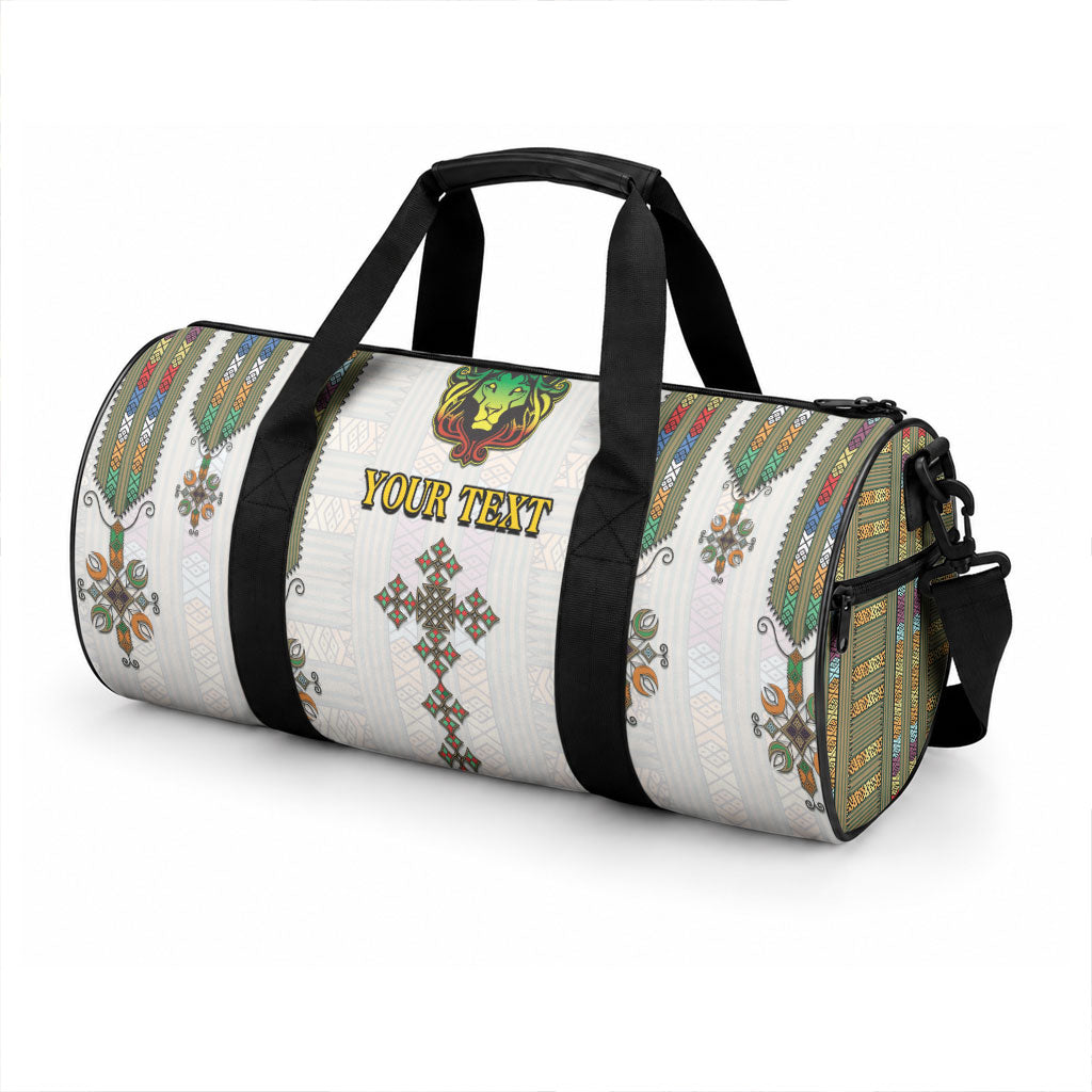 Personalized Ethiopia Lion Of Judah Duffle Bag Tibeb Style