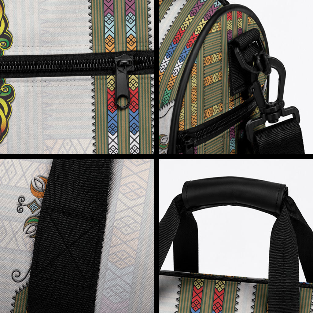 Personalized Ethiopia Lion Of Judah Duffle Bag Tibeb Style