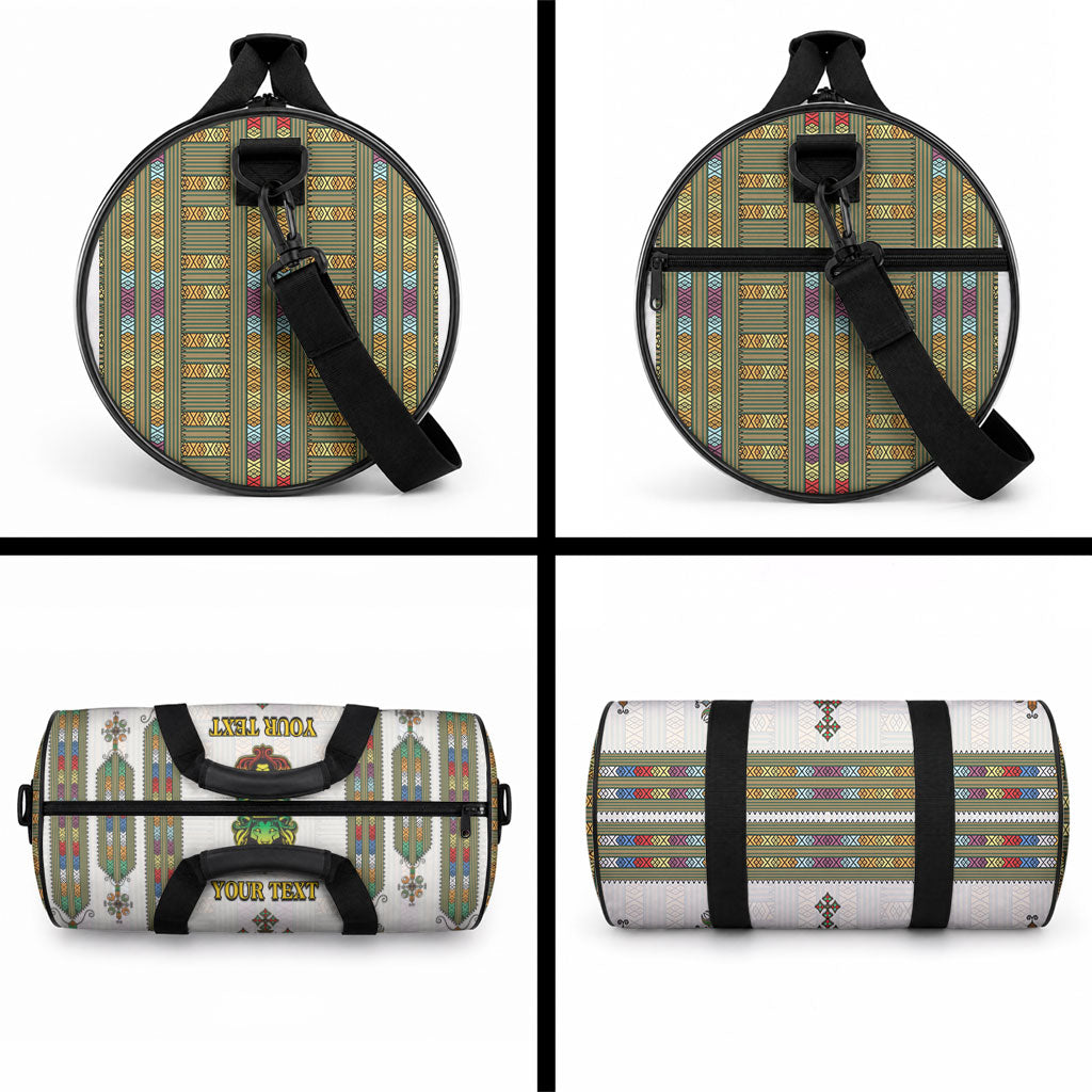 Personalized Ethiopia Lion Of Judah Duffle Bag Tibeb Style