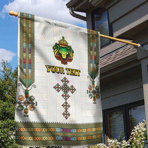 Personalized Ethiopia Lion Of Judah Garden Flag Tibeb Style