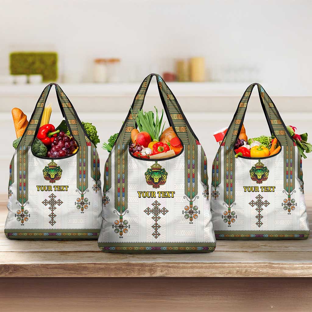 Personalized Ethiopia Lion Of Judah Grocery Bag Tibeb Style