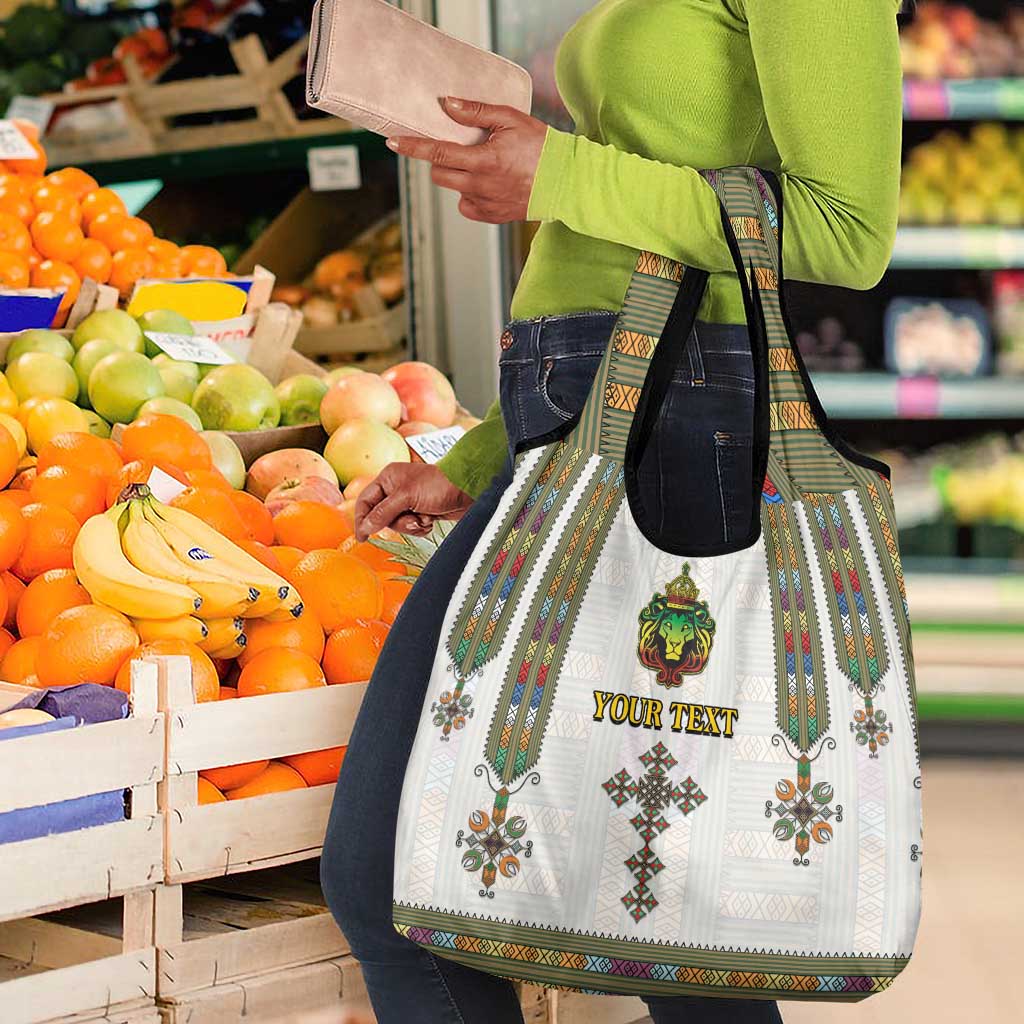 Personalized Ethiopia Lion Of Judah Grocery Bag Tibeb Style
