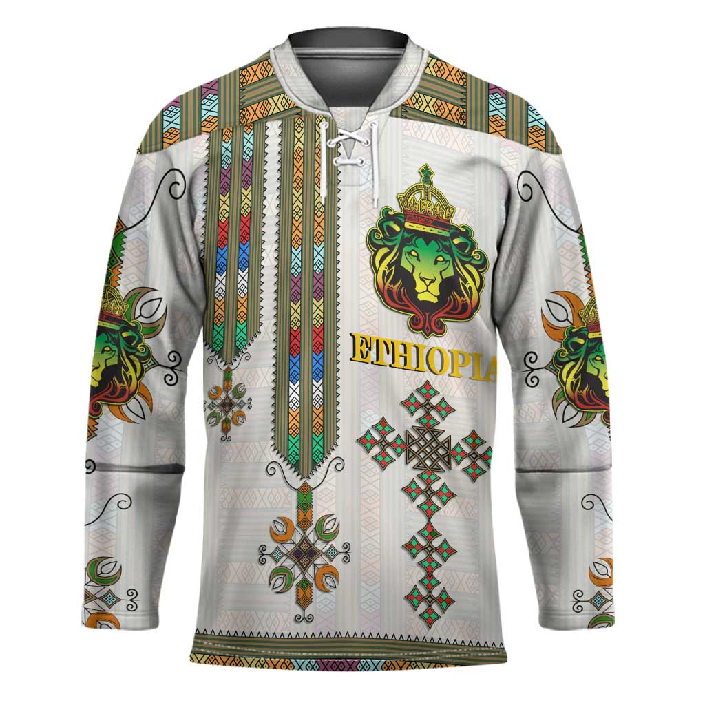 Personalized Ethiopia Lion Of Judah Hockey Jersey Tibeb Style