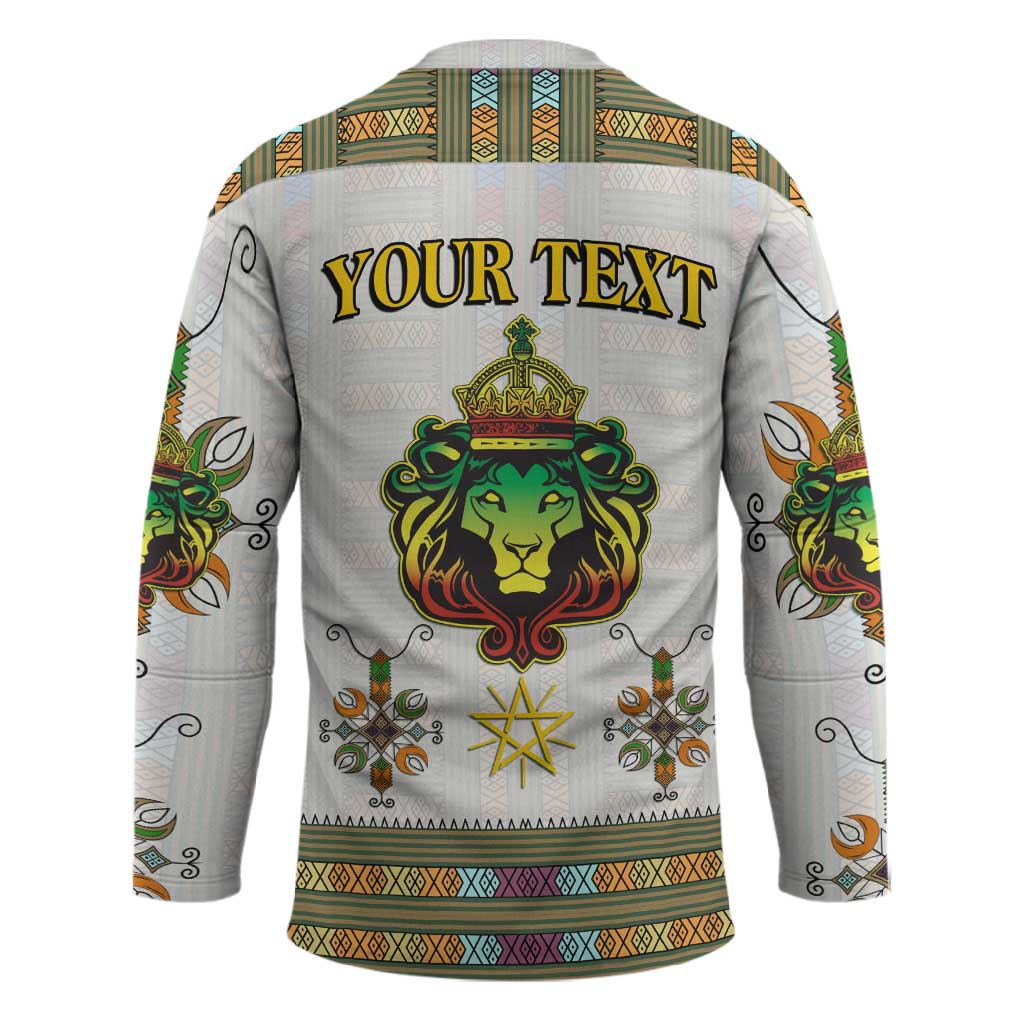 Personalized Ethiopia Lion Of Judah Hockey Jersey Tibeb Style