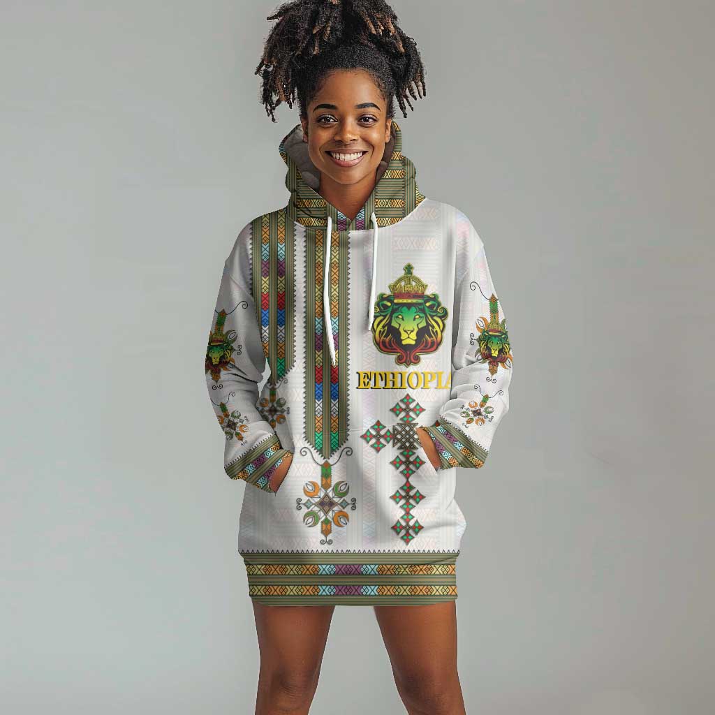 Personalized Ethiopia Lion Of Judah Hoodie Dress Tibeb Style