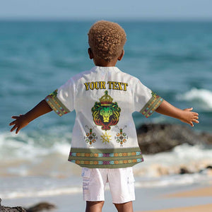 Personalized Ethiopia Lion Of Judah Kid Hawaiian Shirt Tibeb Style