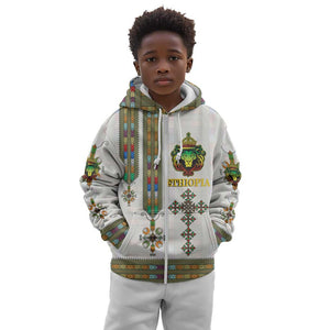 Personalized Ethiopia Lion Of Judah Kid Hoodie Tibeb Style