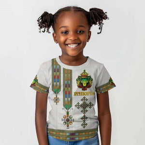 Personalized Ethiopia Lion Of Judah Kid T shirt Tibeb Style