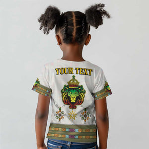 Personalized Ethiopia Lion Of Judah Kid T shirt Tibeb Style