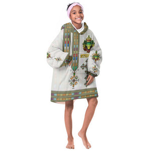 Personalized Ethiopia Lion Of Judah Kid Wearable Blanket Hoodie Tibeb Style