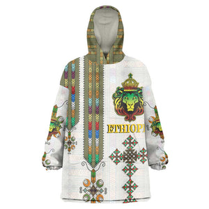 Personalized Ethiopia Lion Of Judah Kid Wearable Blanket Hoodie Tibeb Style